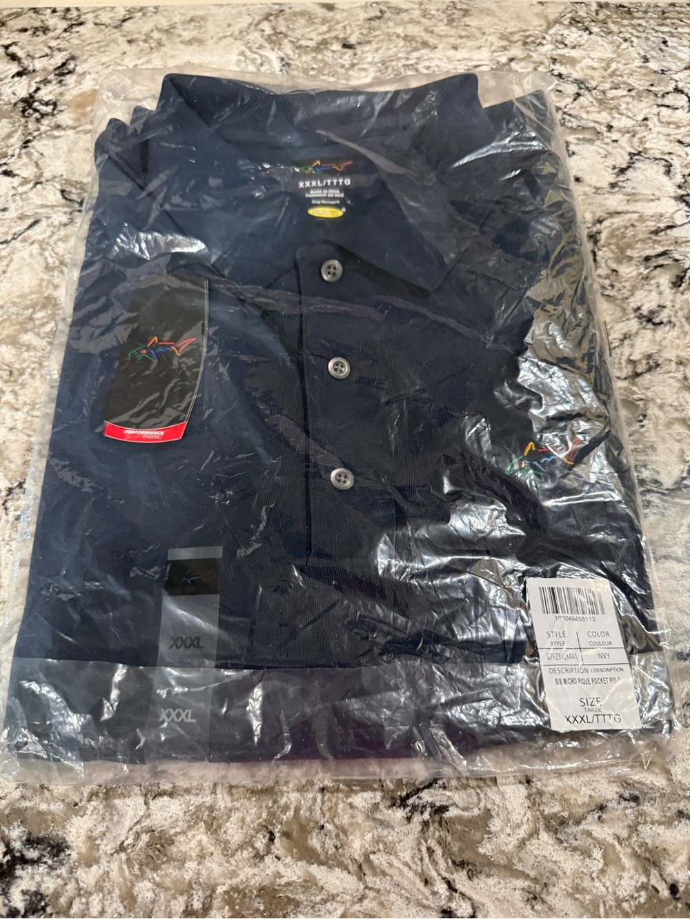 Greg Norman Collection Navy Polo Shirt with Subtle Logo
